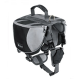 Verstellbarer und wasserdichter Hunde-Rucksack für Outdoor-Abenteuer – Rot und Grau