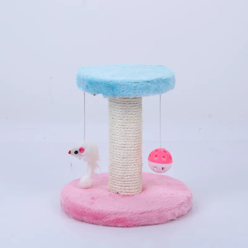 Interaktiver Katzenkratzbaum mit Spielzeug – Kratzsäule mit Ball und Maus