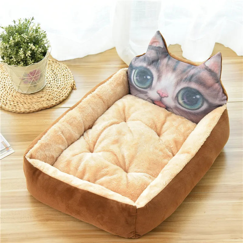 Katzenbett im Tierkopf-Design für gemütliche Schlafplätze