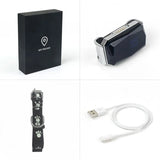 GPS Haustier Tracker - Wiederaufladbares Ortungsgerät für Hunde mit Halsband und USB-Ladekabel