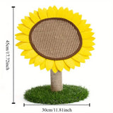 Sisal-Kratzbaum für Katzen mit Sonnenblumen-Design