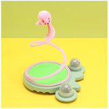 Interaktives Katzenspielzeug mit Spiralstock und Plüschmaus – Regt zur Aktivität und Spielvergnügen an