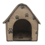 Zusammenklappbares Haustierhaus für Hunde und Katzen im Pfoten-Design