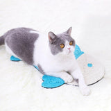 Katzenskratzmatte Cactus & Fisch – Sisal Kratzspielzeug für Katzen, ideal für Wand- und Bodenmontage