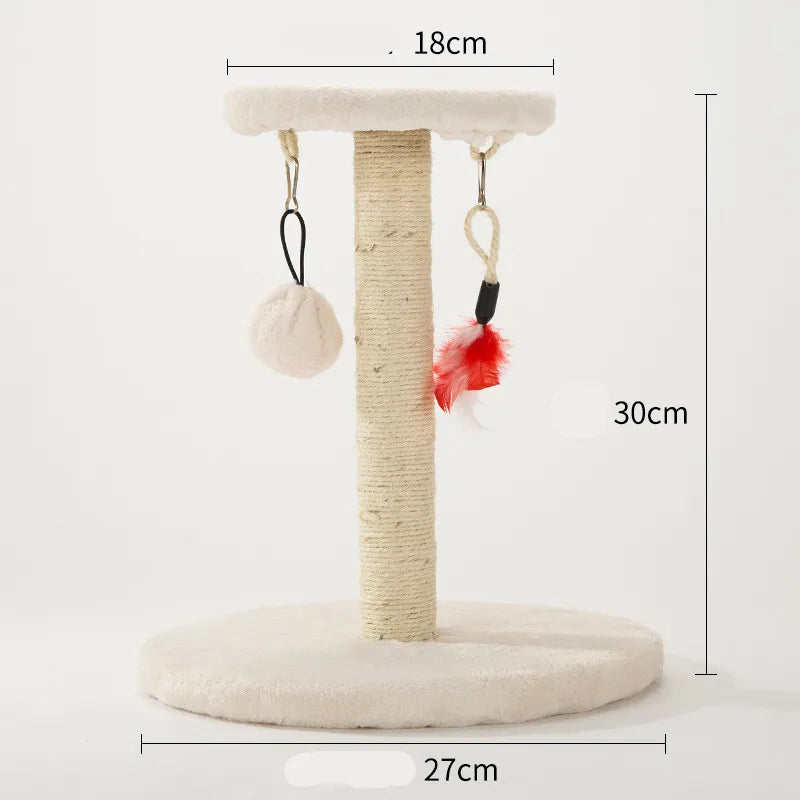 Herz- oder Stern-förmiger Katzenkratzbaum mit Spielzeug