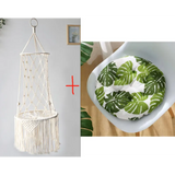 Makramee Katzenhängesessel – Boho Hängematte mit Kuschelkissen für Ihre Katze