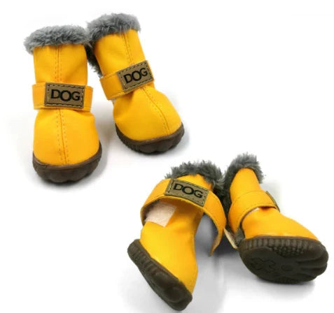 Gemütliche Hundeschneestiefel im eleganten Lederdesign
