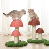 Sisal-Kratzbaum für Katzen mit Pilzdesign