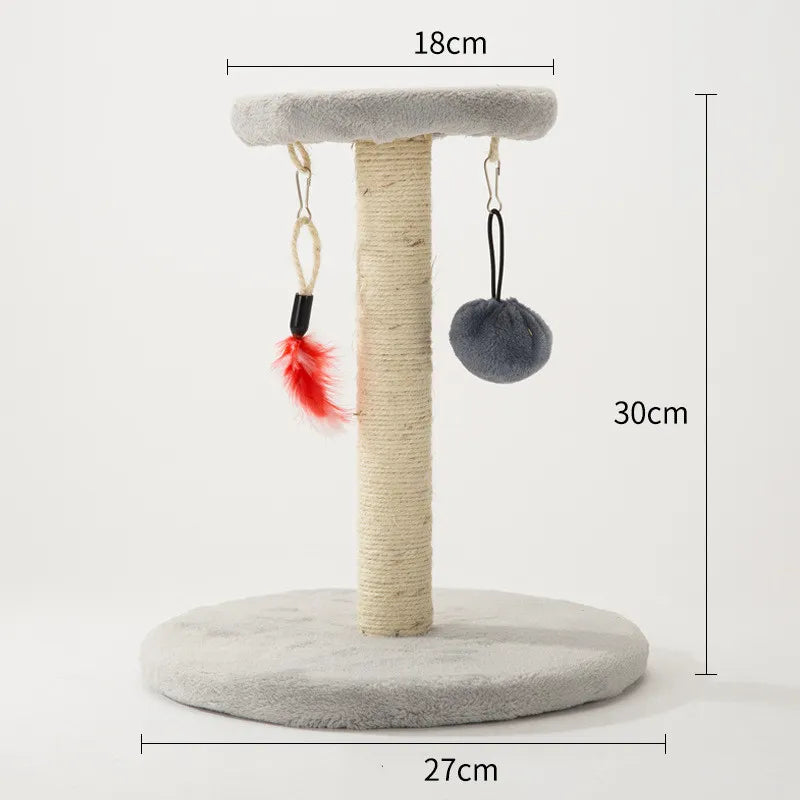 Herz- oder Stern-förmiger Katzenkratzbaum mit Spielzeug