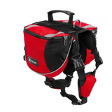 Verstellbarer und wasserdichter Hunde-Rucksack für Outdoor-Abenteuer – Rot und Grau