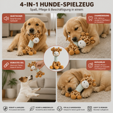 Robustes Plüsch-Hundespielzeug mit Seil, Quietscher und Zahnreinigungsfunktion