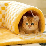 2-in-1 Katzen-Tunnel und Spielbett