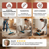Teleskop-Tierhaar-Entferner Besen – Ideal für Teppiche, Sofas und Tierbetten