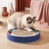 Interaktives Kratzbrett für Katzen mit Rollbällen und Relaxzone