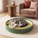 Interaktives Kratzbrett für Katzen mit Rollbällen und Relaxzone