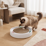 Interaktives Kratzbrett für Katzen mit Rollbällen und Relaxzone