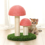 Sisal-Kratzbaum für Katzen mit Pilzdesign