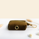 Braune Glatte Samt Kotbeutel Tasche