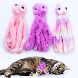 Oktopus Katzenspielzeug – Weiches Plüschtier mit Katzenminze und langen Tentakeln
