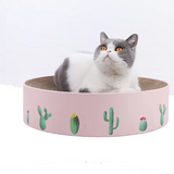 Katzenschleife aus Karton im modernen Kaktusdesign – Stilvolles Kratzbrett