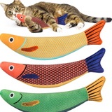 Interaktives Katzenspielzeug: Fisch mit Katzenminze und Geräuschfunktion
