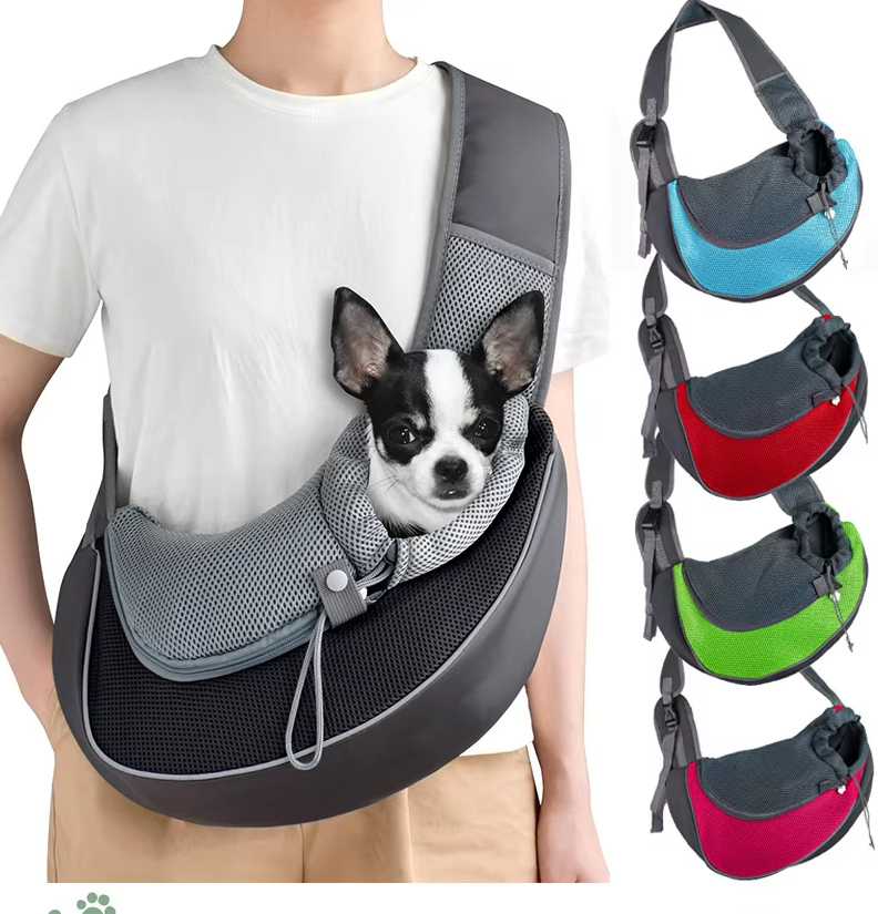 Bequeme und Atmungsaktive Schultertasche für Hunde – Ideal für Unterwegs