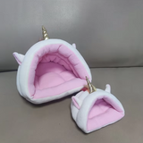 Einhorn-Design Katzenbett – Bequemes Haustierbett für Katzen und kleine Hunde