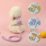 Charmantes Hundegeschirr mit Bienen-Design – Verstellbare Leine