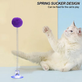Federball mit Saugnapf – Interaktives Spielzeug für Katzen