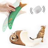 Interaktives Katzenspielzeug: Fisch mit Katzenminze und Geräuschfunktion