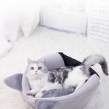 Katzenhaus in Katzenform – Gemütliches, Warmes Kuschelbett mit Abnehmbarem Kissen für Haustiere