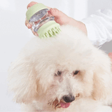 Silikon-Duschbürste für Haustiere mit integriertem Shampoo-Behälter – Sanfte Fellpflege