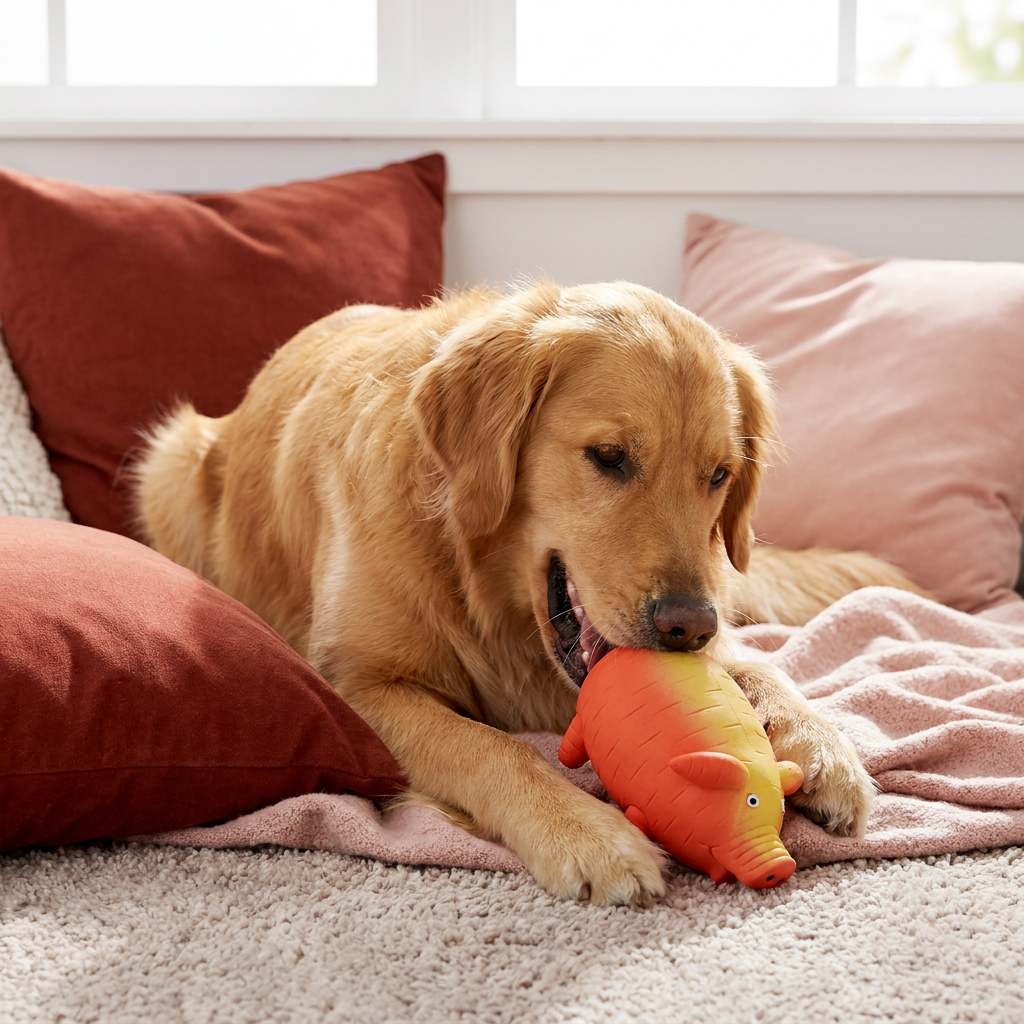 Robustes Latex-Spielzeug im Bauernhof-Design für Hunde – Quietschend und langlebig