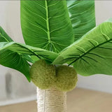 Palmen-Design Katzenkratzbaum – Sisal-Kratzbaum mit Spielbällen