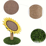 Sisal-Kratzbaum für Katzen mit Sonnenblumen-Design