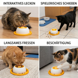 Interaktiver Snackteller für Katzen – Langsame Fütterungsspielzeug