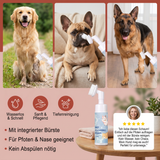 Sanfter, wasserfreier Pfotenreinigungsschaum mit Bürste für Hunde