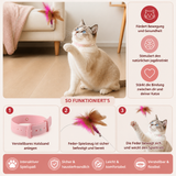 Interaktives Katzenspielzeug mit Feder und Verstellbarem Halsband für Spannenden Spielspaß