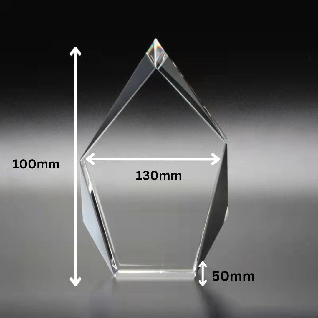 Individuell gestaltete 2D/3D Edelsteinform Kristall-Erinnerung mit Lasergravur