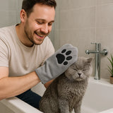Microfaserhandschuh für Tierpflege – Trockenbadetuch und Fellreinigung für Katzen
