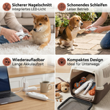 2-in-1 Geräuschloses Krallenpflegegerät für Hunde – Leise, Wiederaufladbar und Sanft